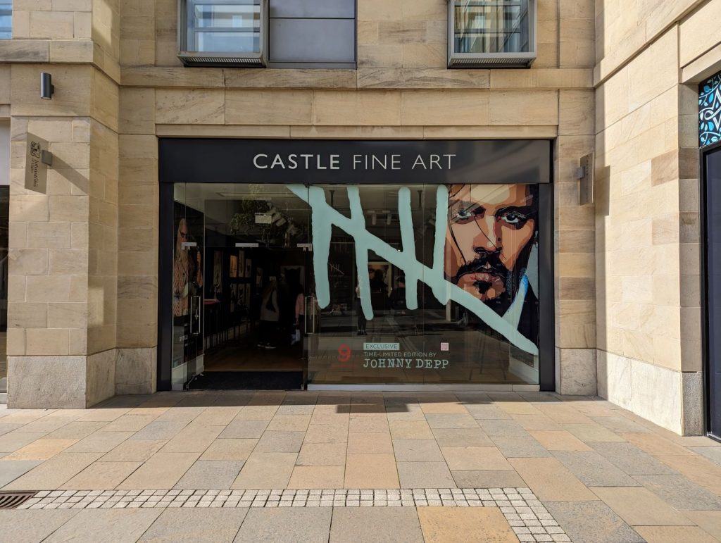 Exclusive time limited JOhnny Depp Artwork at castle fine art