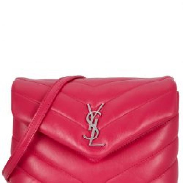SAINT LAURENT_Loulou fuchsia leather cross-body bag_£815